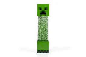 Minecraft Creeper Glitter Motion Light | 12-Inch Fun Mood Light LED Lamp