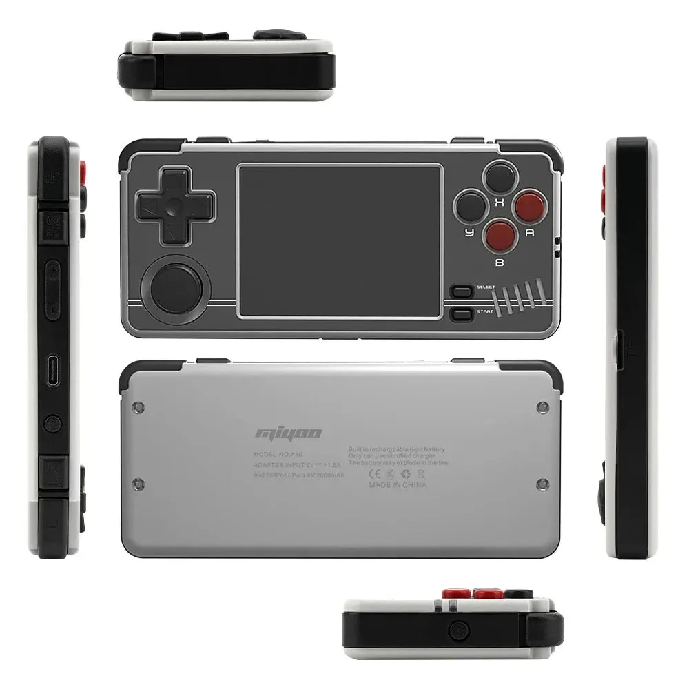 Miyoo A30 Portable Retro Handheld Game Open Source Linux System 2.8 IPS HD Screen 64GB 128GB SD cards