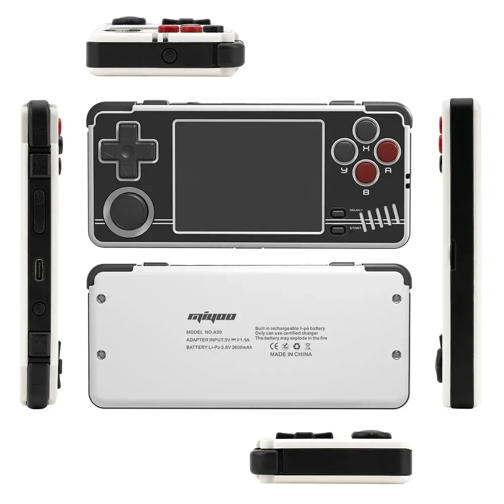 Miyoo A30 Portable Retro Handheld Game Open Source Linux System 2.8 IPS HD Screen 64GB 128GB SD cards