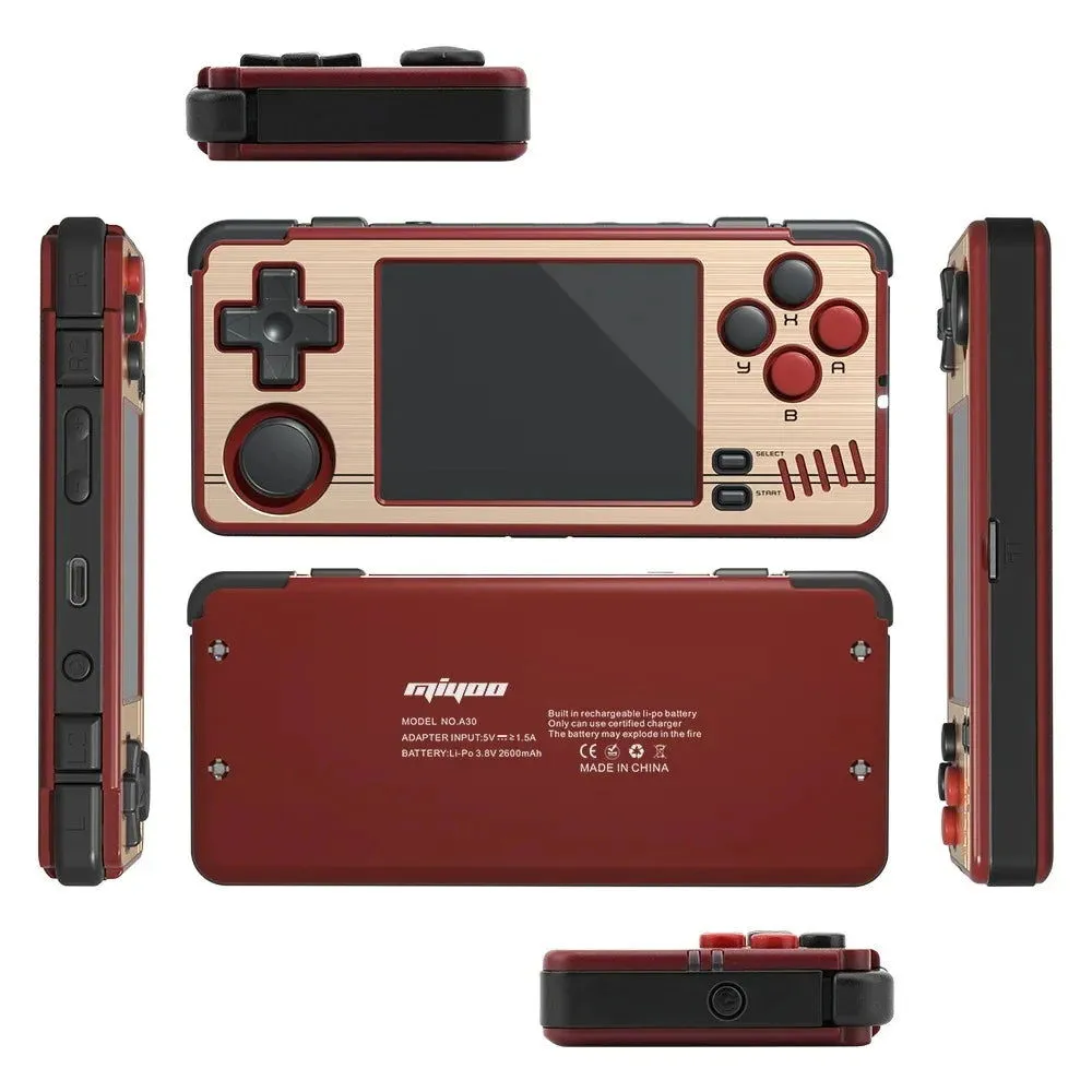 Miyoo A30 Portable Retro Handheld Game Open Source Linux System 2.8 IPS HD Screen 64GB 128GB SD cards