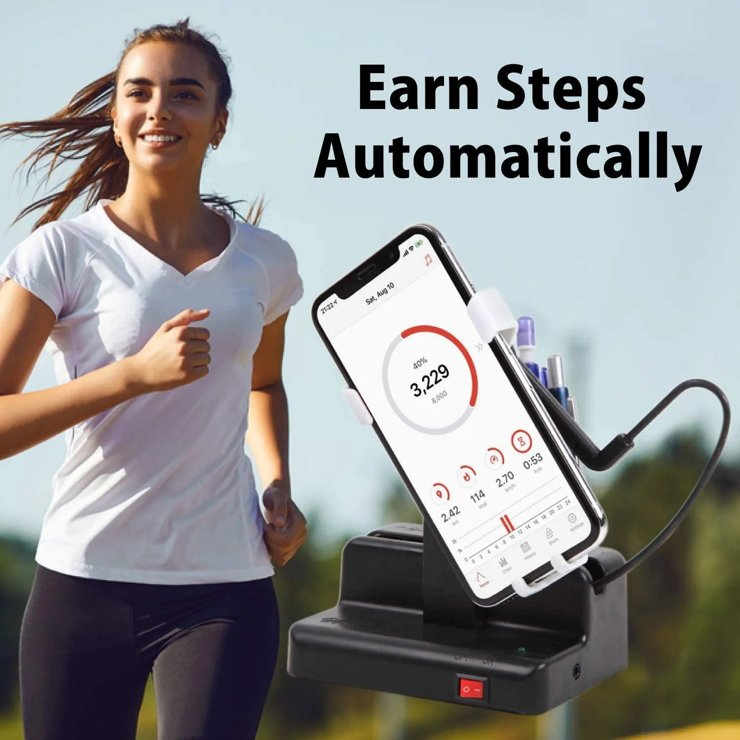 Mobile Phone Shaker Step Emulator USB Powered Suits Android iPhone Earn Steps Accessibility Aid