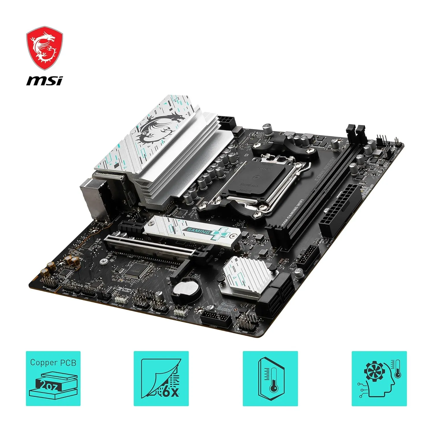 MSI B650M GAMING WIFI Micro ATX (mATX) AMD Gaming Motherboard | AMD AM5 Socket