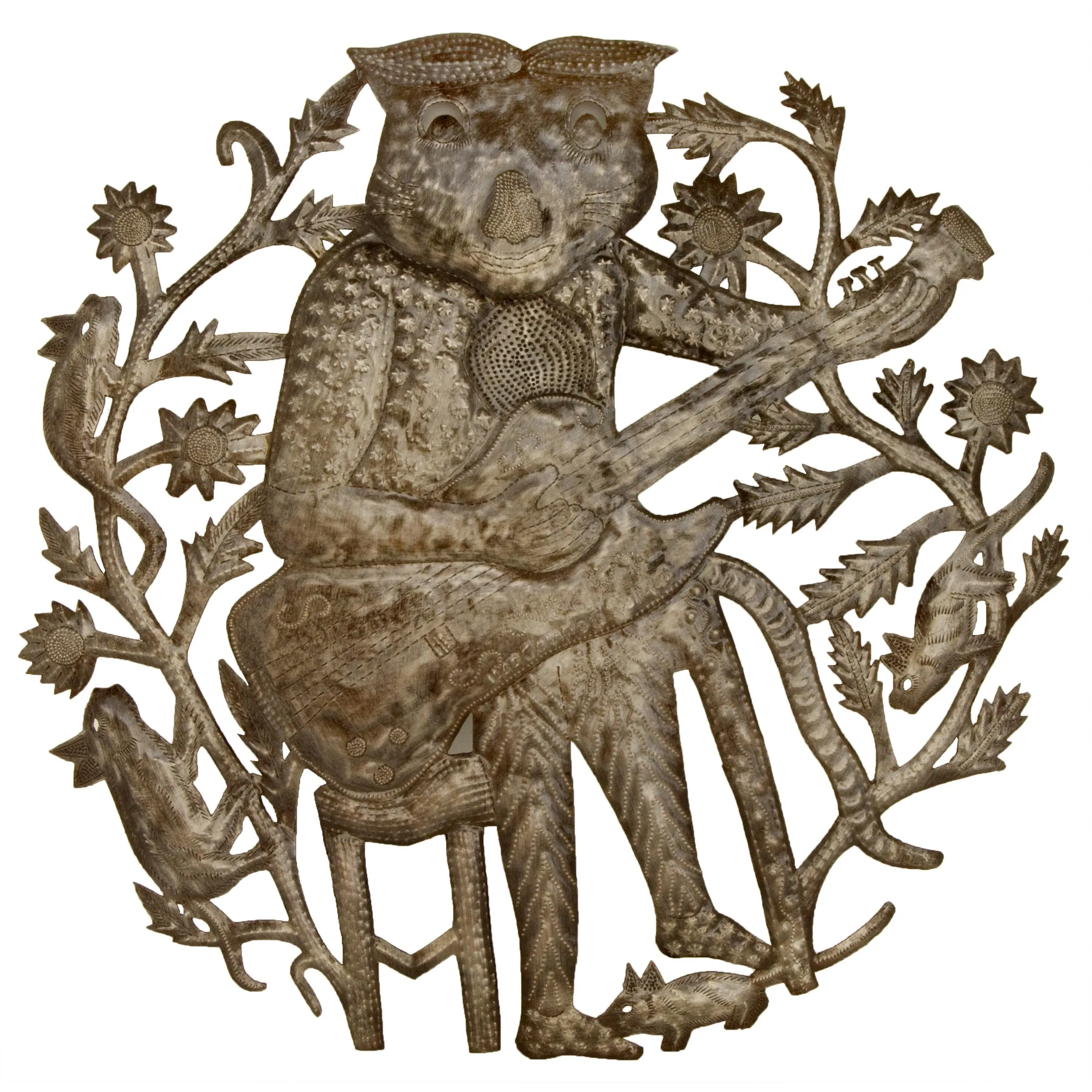 Musical Mouser 24 inch Metal Wall Art Croix des Bouquets