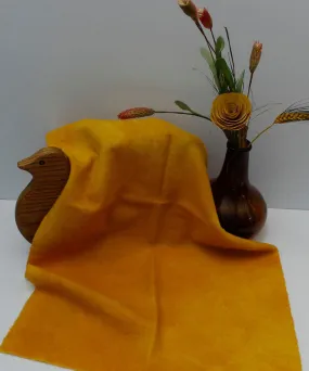 MUSTARD Hand Dyed Felted Wool HALF YARD for Wool Applique and Rug Hooking