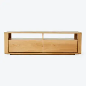 Oak Shadow 2-Door Media Cabinet