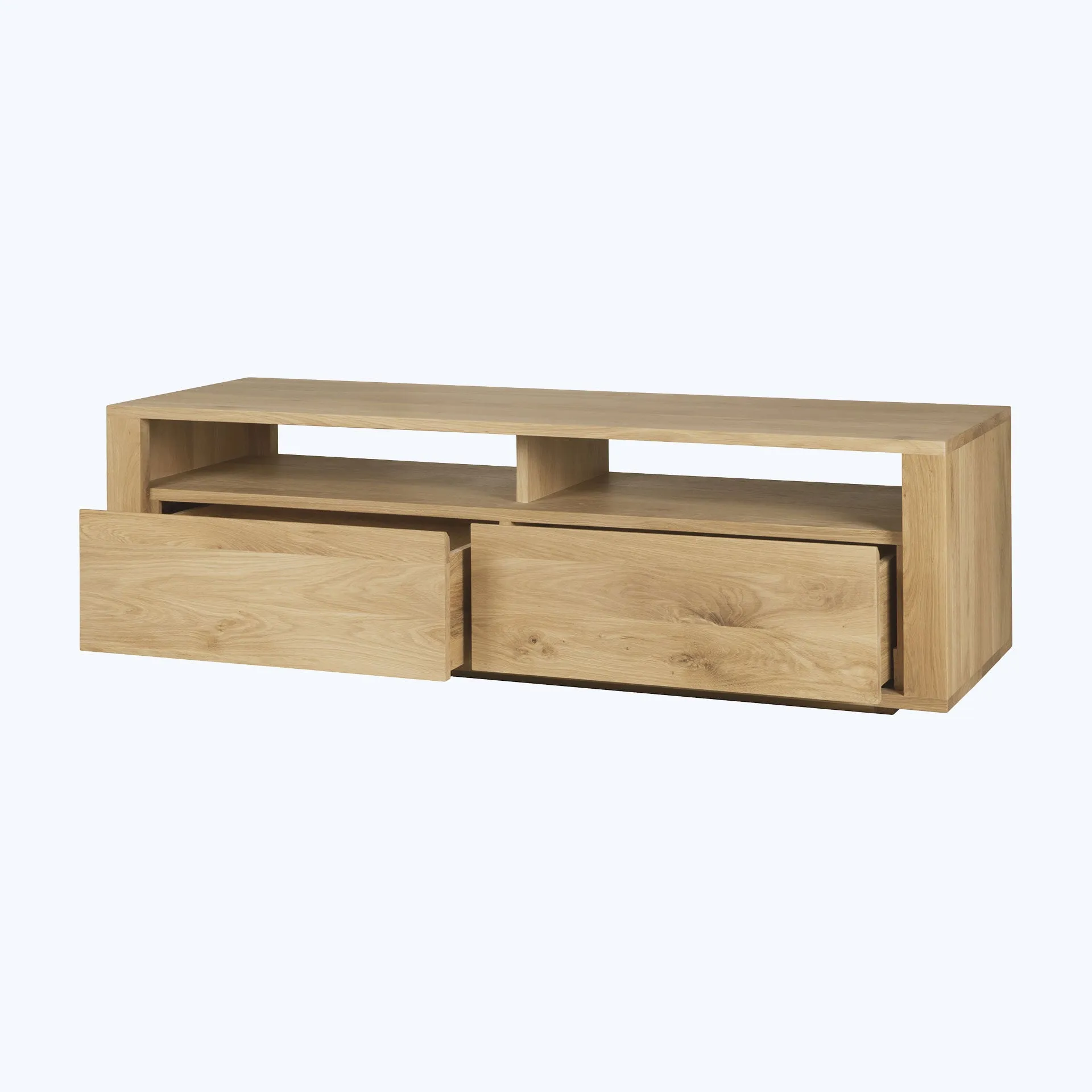 Oak Shadow 2-Door Media Cabinet