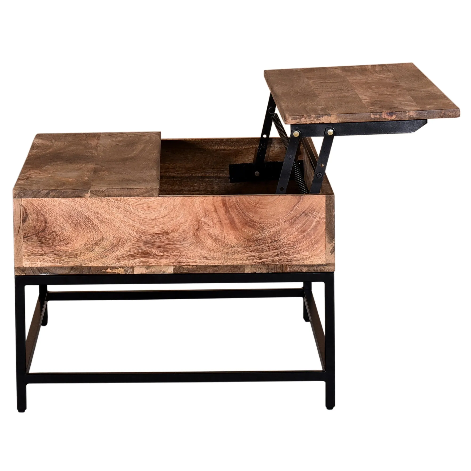 Ojas-Lift-Top Coffee Table-Natual Burnt