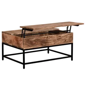 Ojas-Lift-Top Coffee Table-Natual Burnt