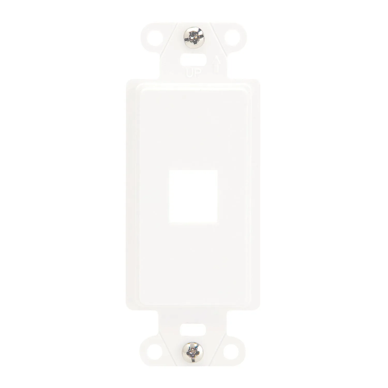 On-Q Decorator Wall Plate insert, 1-Port Keystone Jack, White