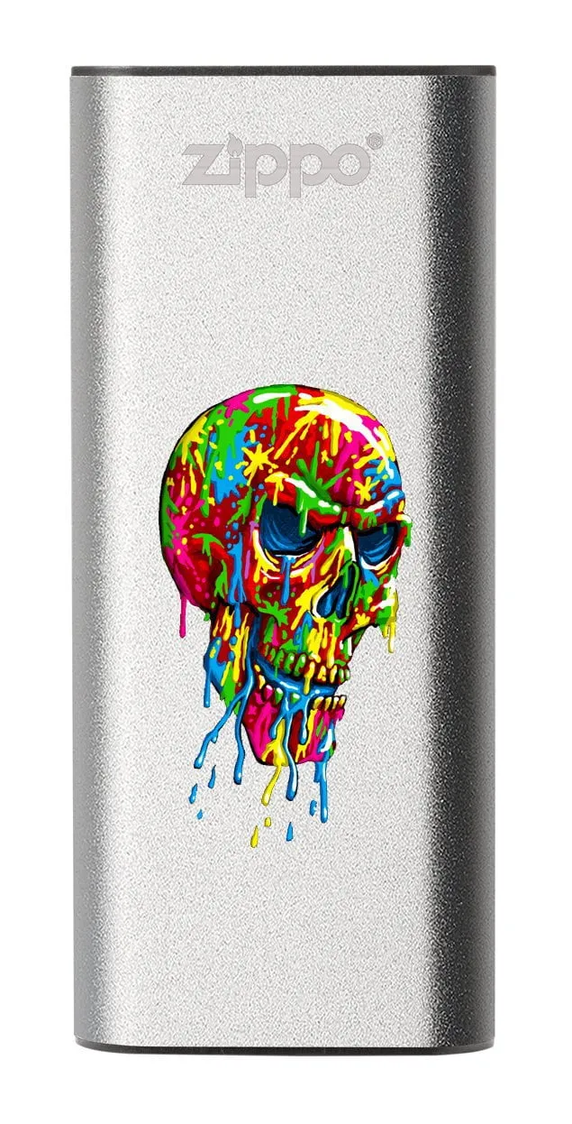 Paint Splatter Skull: HeatBank<sup>®</sup> 3 Rechargeable Hand Warmer