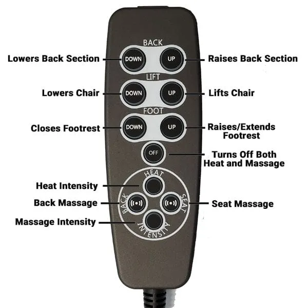 Perfect Sleep Chair Power Lift Recliner with Heat and Massage by Journey Health