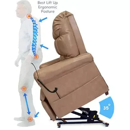 Perfect Sleep Chair Power Lift Recliner with Heat and Massage by Journey Health