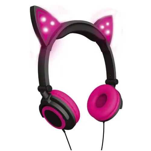 Pink LED Cat Ears: Headphones - Hype