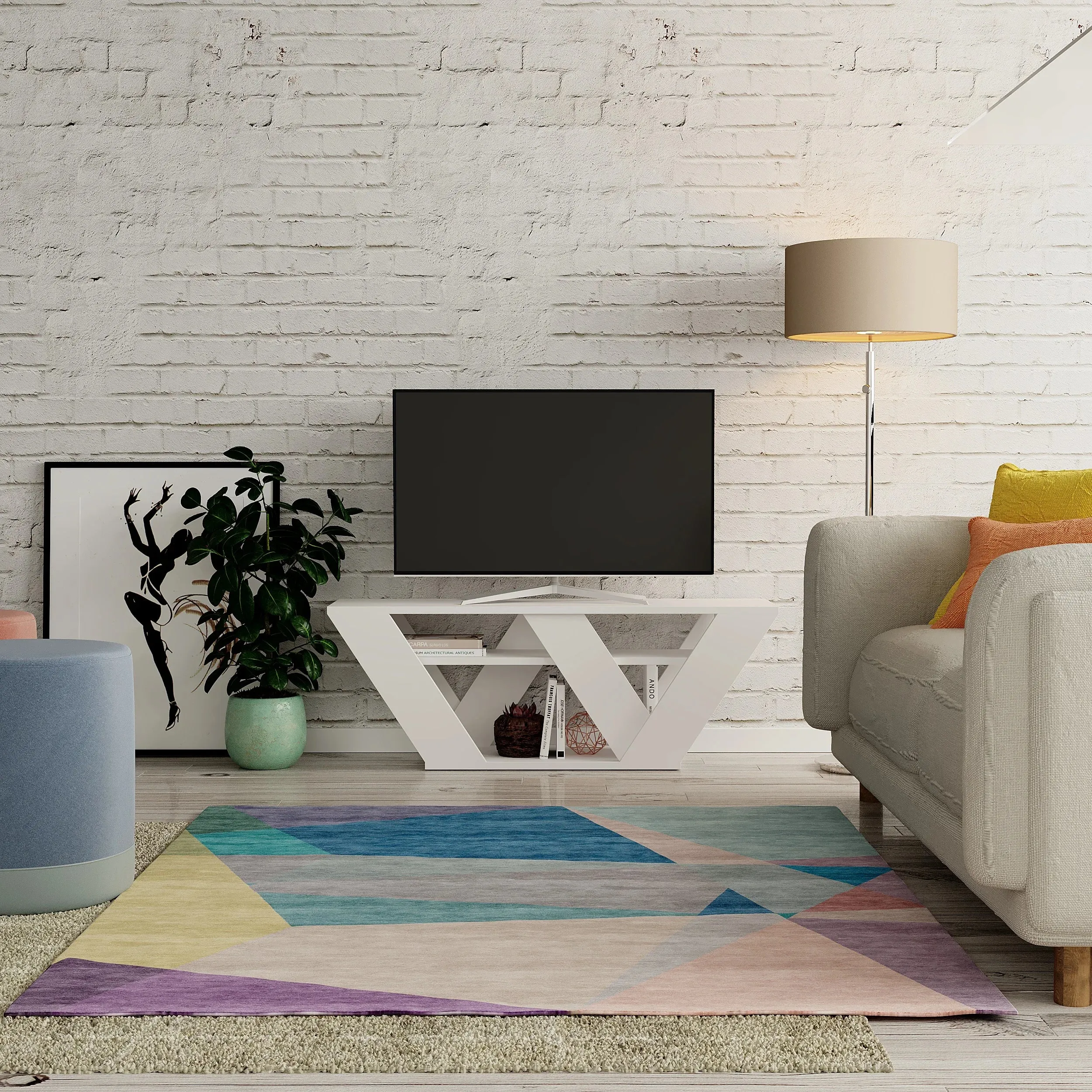 Pipralla Modern TV Stand 110 cm