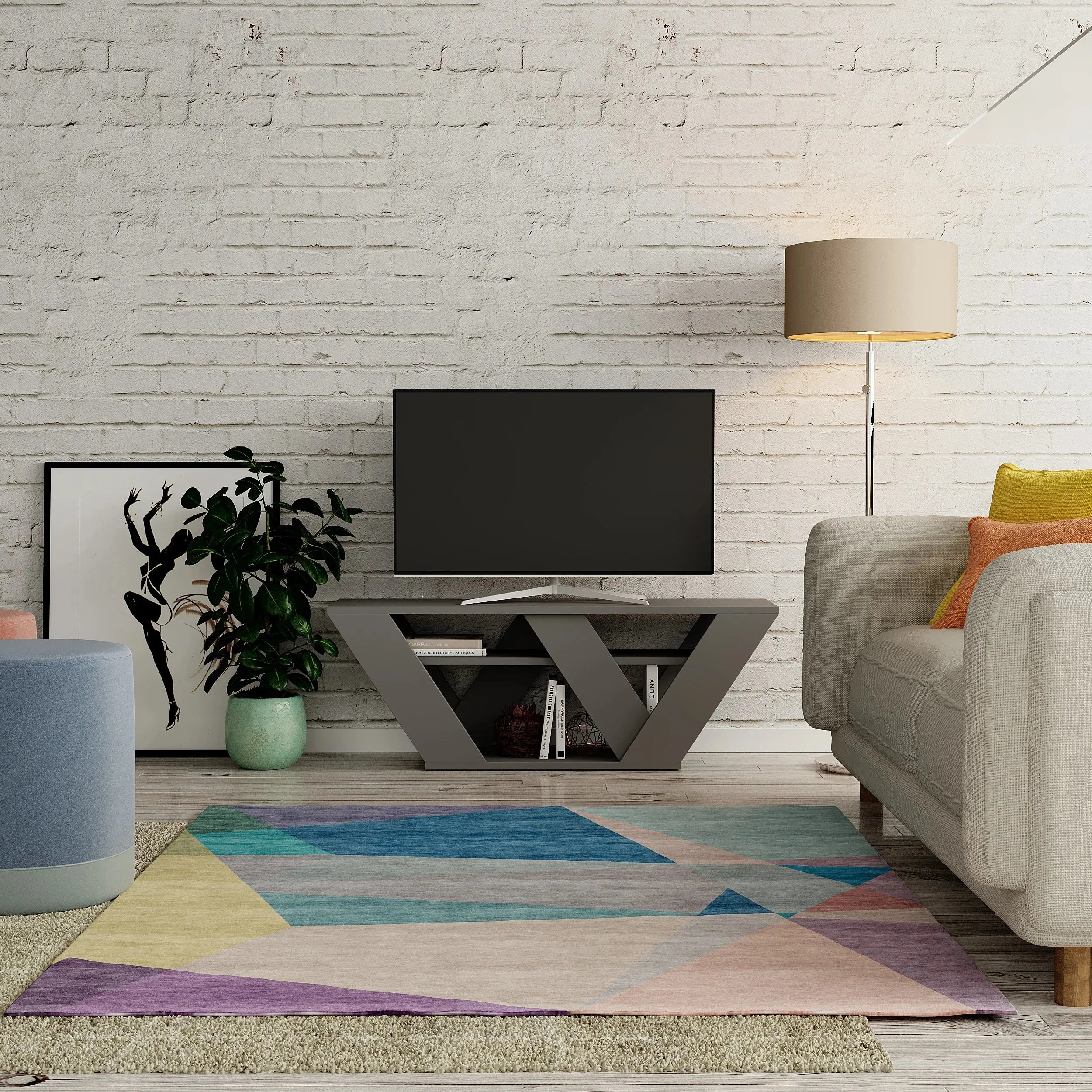 Pipralla Modern TV Stand 110 cm