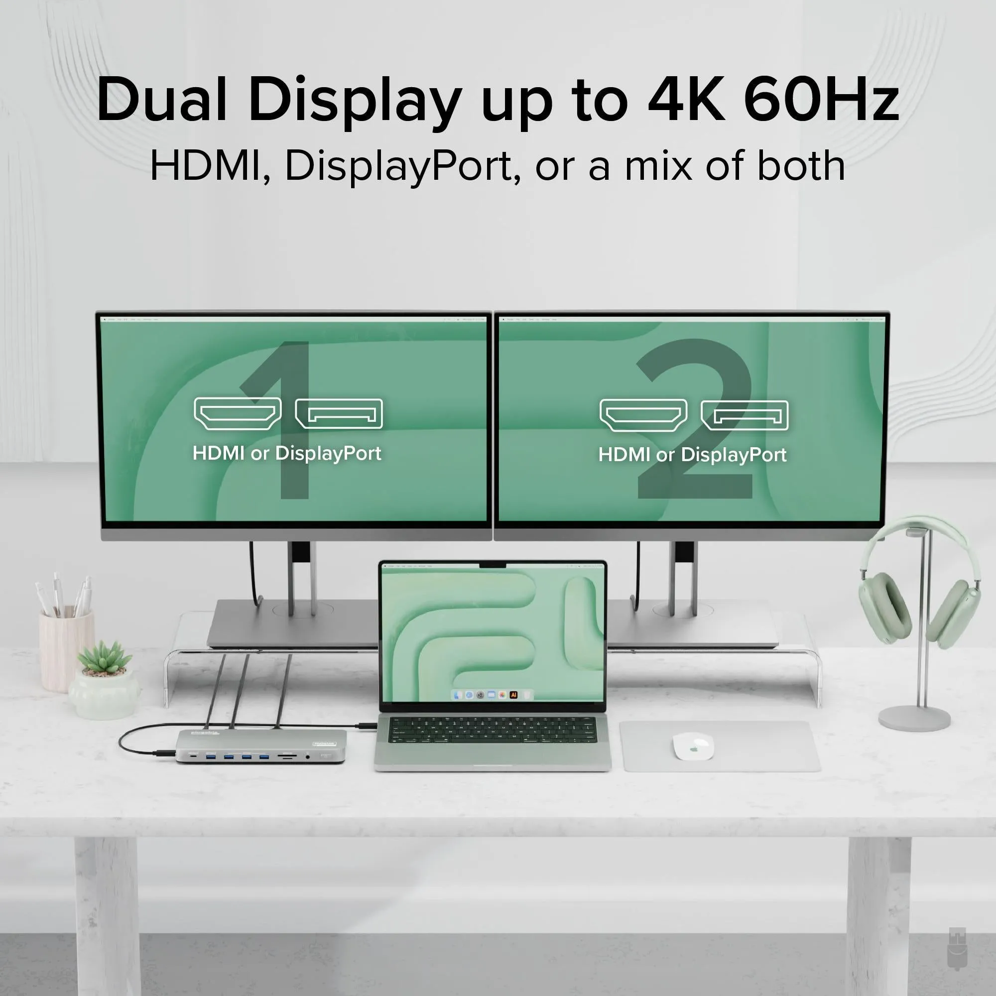 Plugable USB 3.0 and USB-C Docking Station with Displaylink Technology