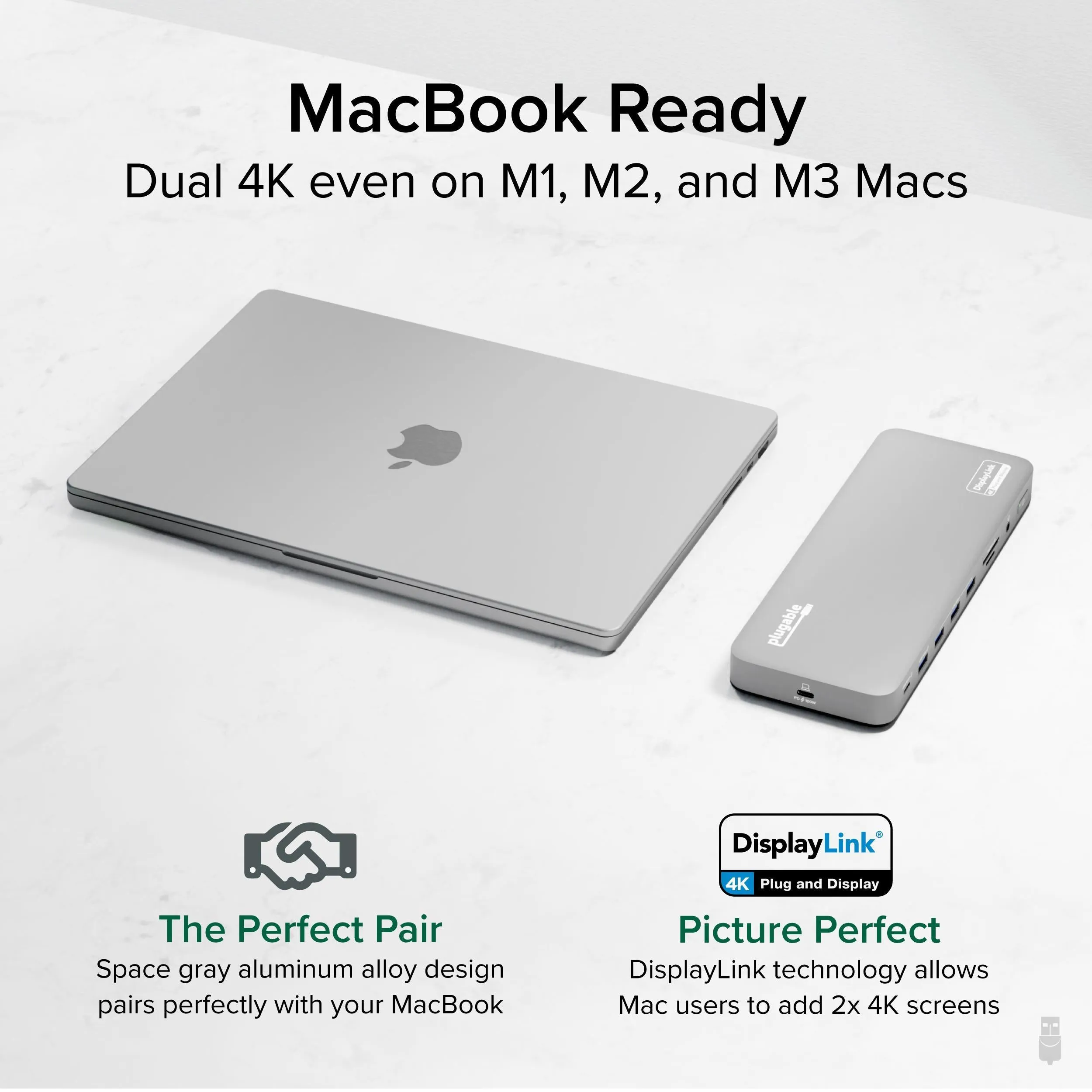 Plugable USB 3.0 and USB-C Docking Station with Displaylink Technology
