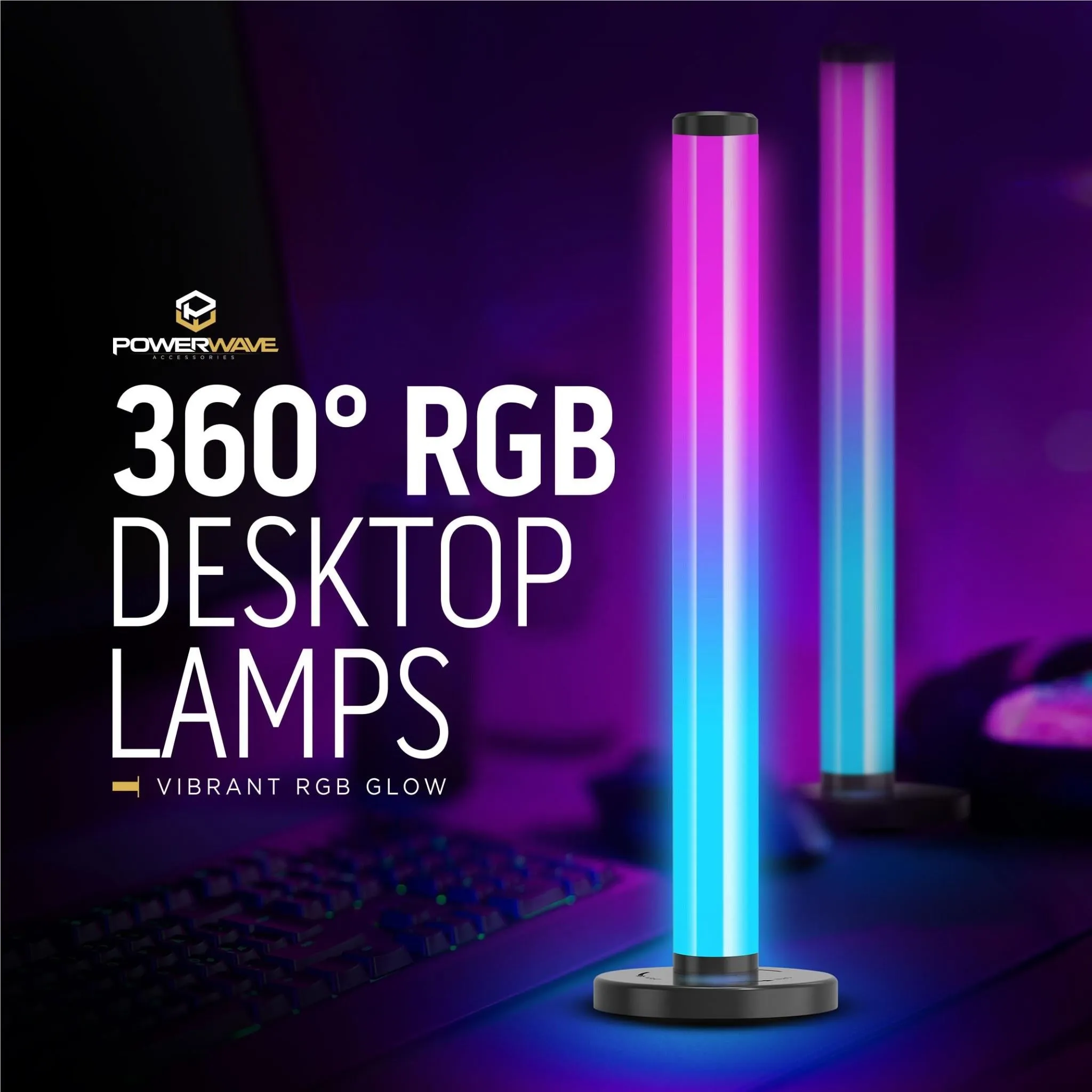 Powerwave 360 Degree RGB Desktop Lamps