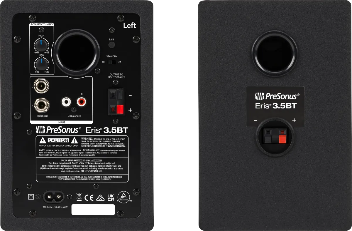 PreSonus ERIS 3.5BT Media Reference Monitors with Bluetooth® Connectivity - 3.5"