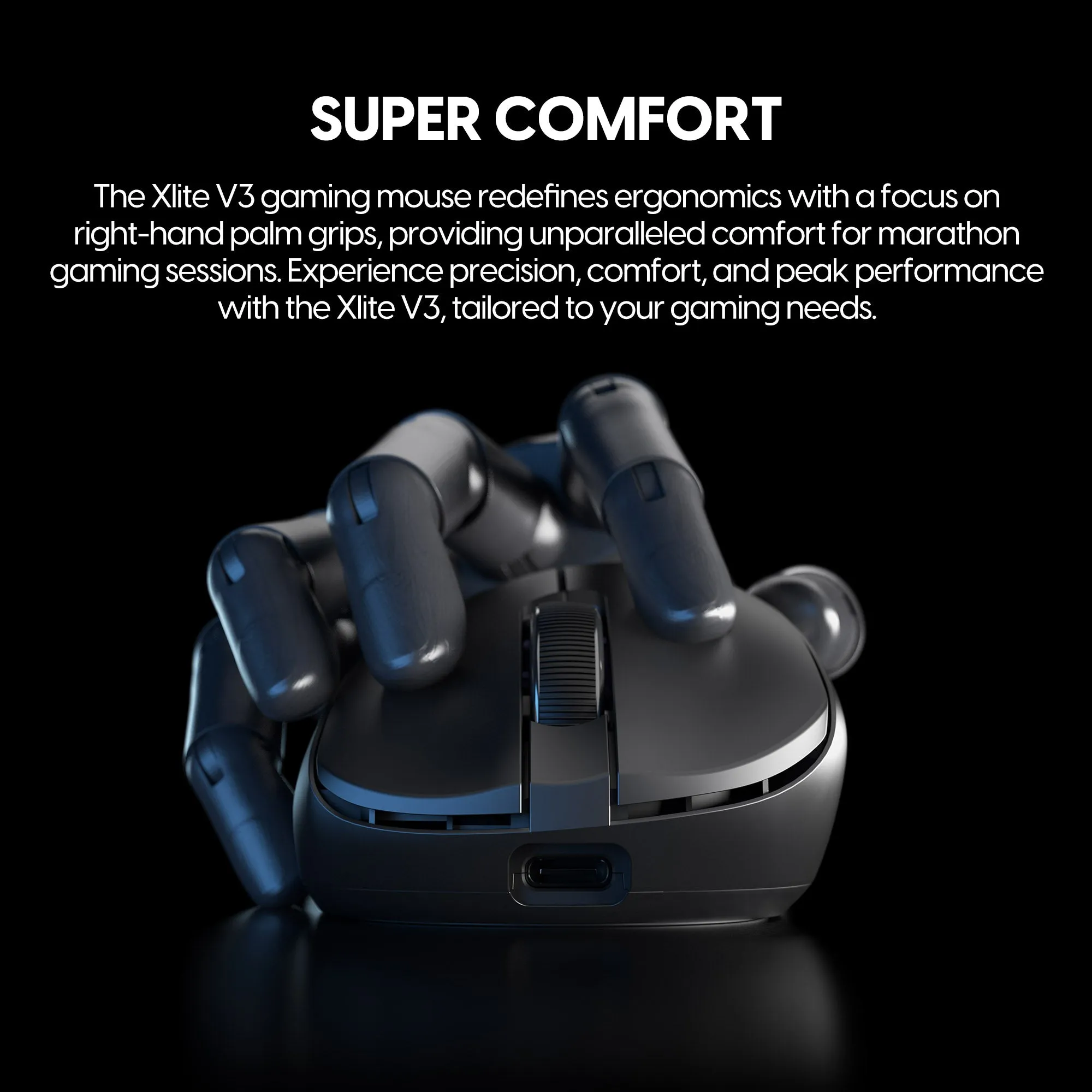 Pulsar Xlite V3 Medium Wireless Gaming Mouse - Black