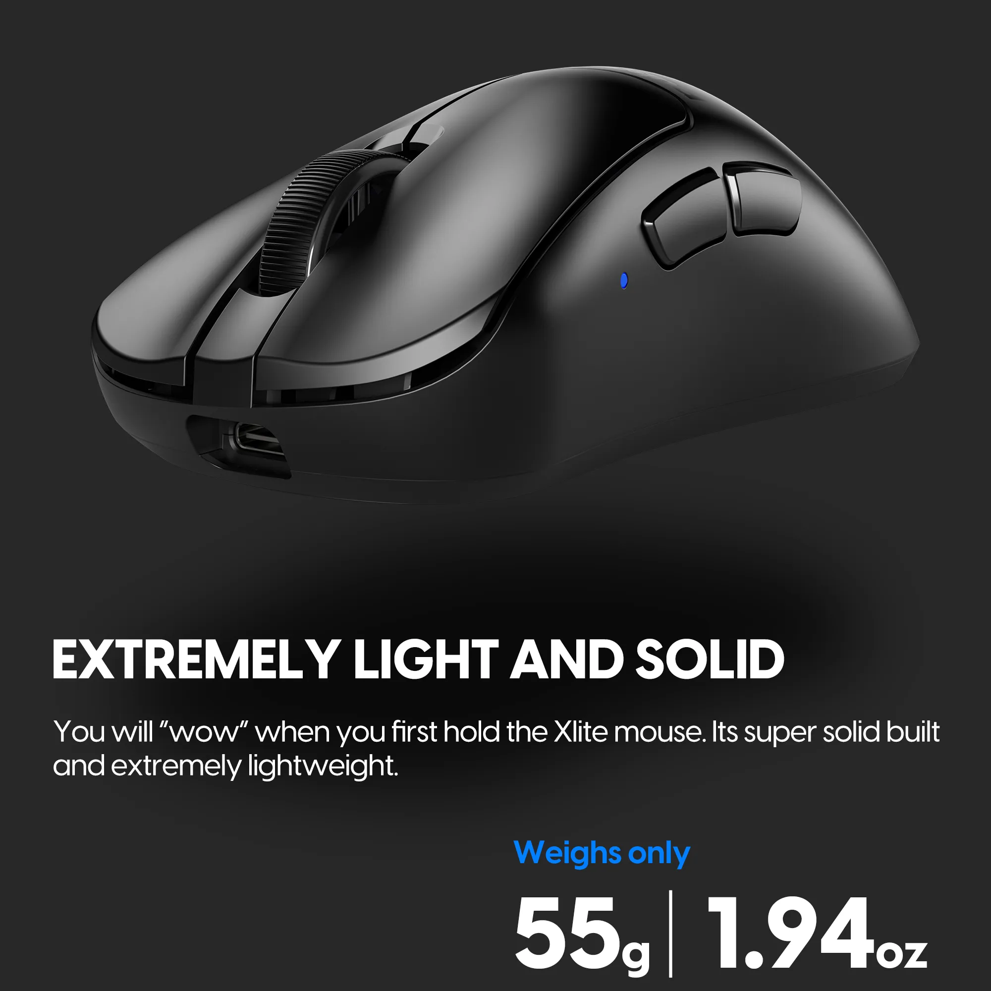 Pulsar Xlite V3 Medium Wireless Gaming Mouse - Black