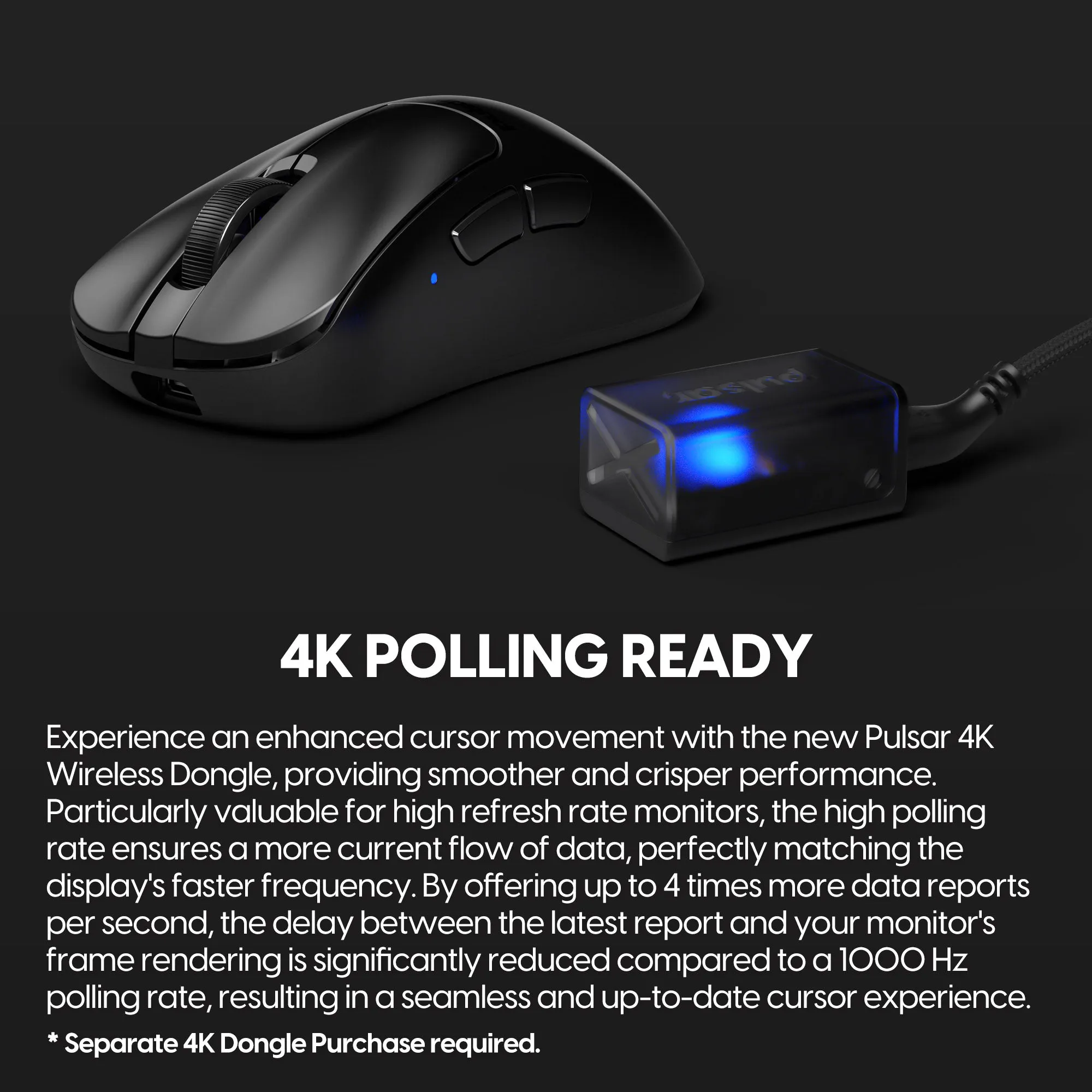 Pulsar Xlite V3 Medium Wireless Gaming Mouse - Black