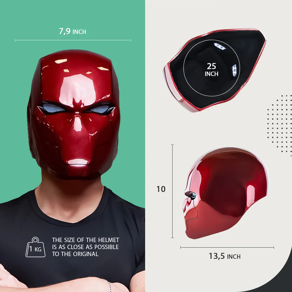Red Hood Helmet with LED lights