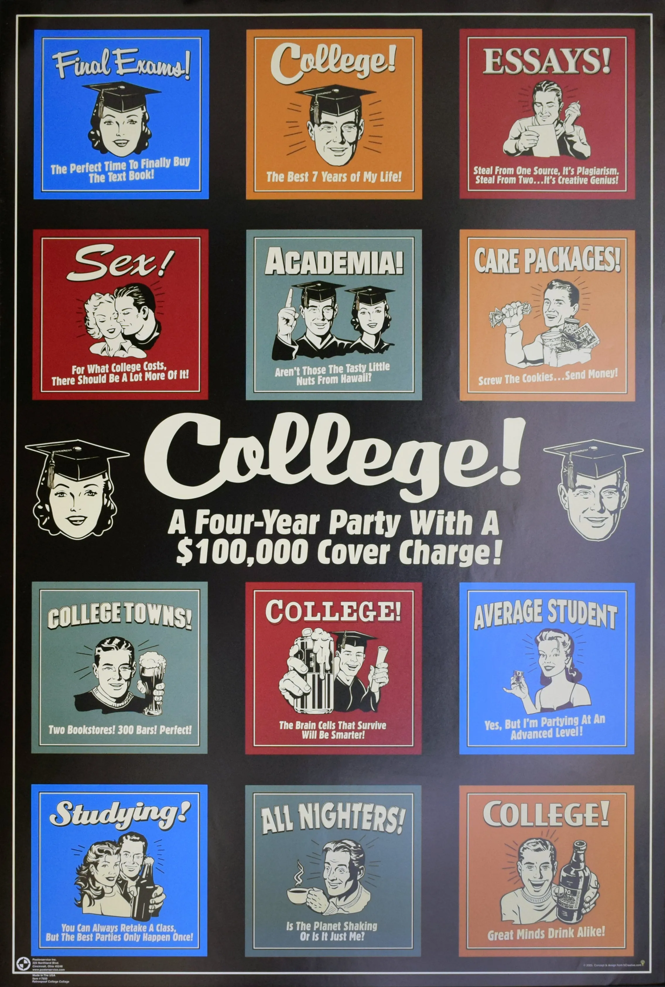 Retro Spoof College Collage