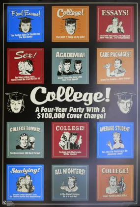 Retro Spoof College Collage