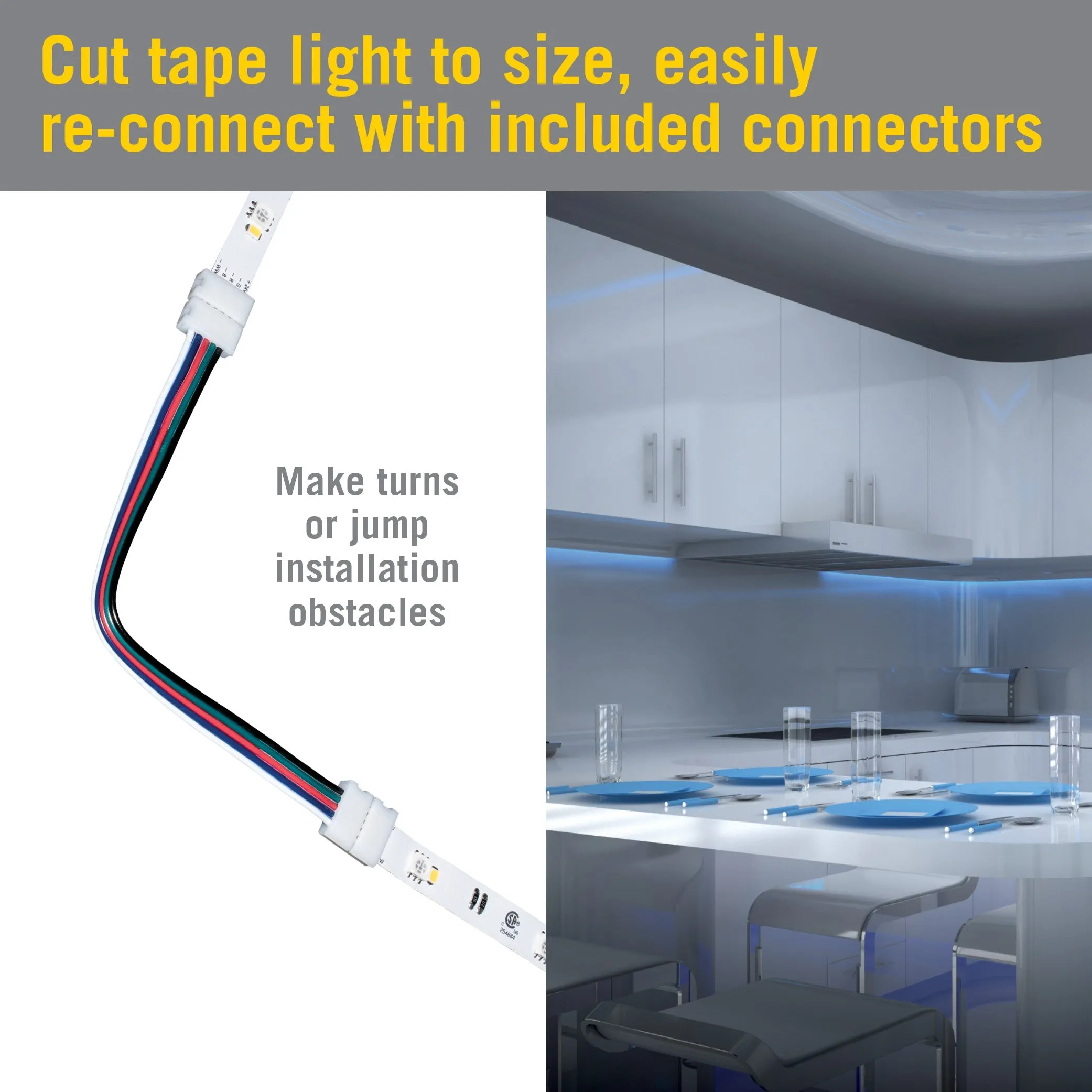 RibbonFlex Home 24V RGB W Multicolor LED Strip Light Kit