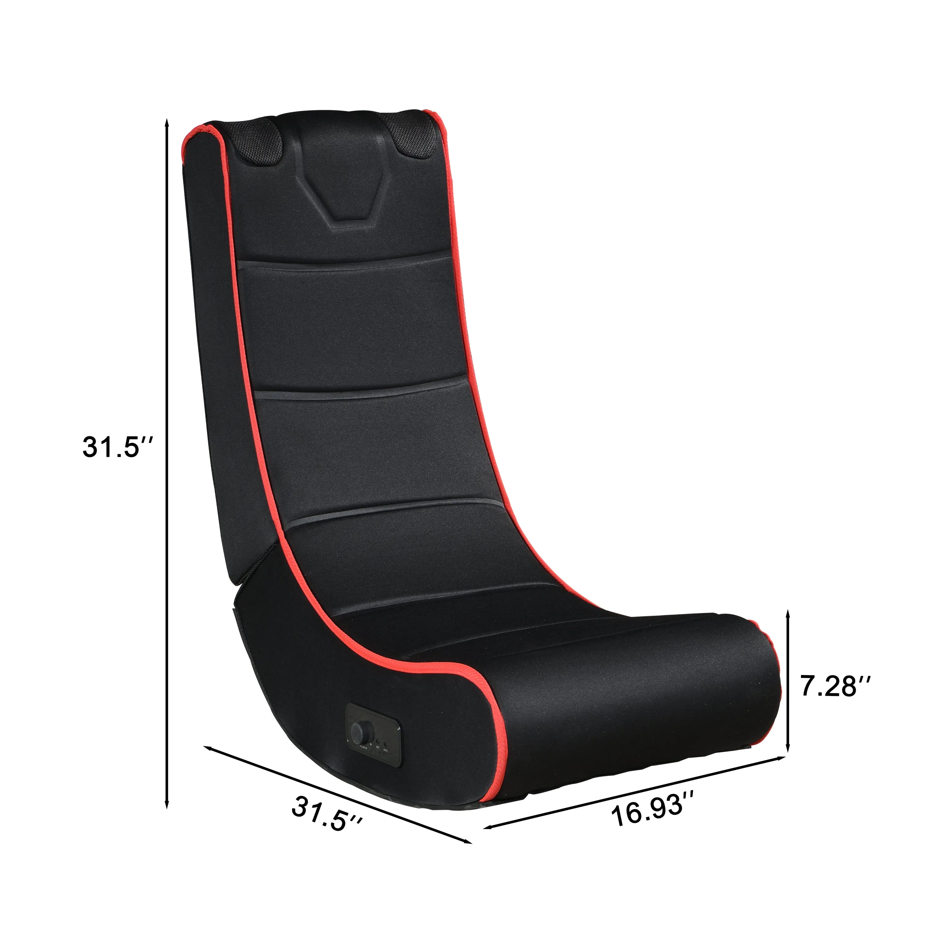 Rocco Foldable Gaming Chair - Black Red