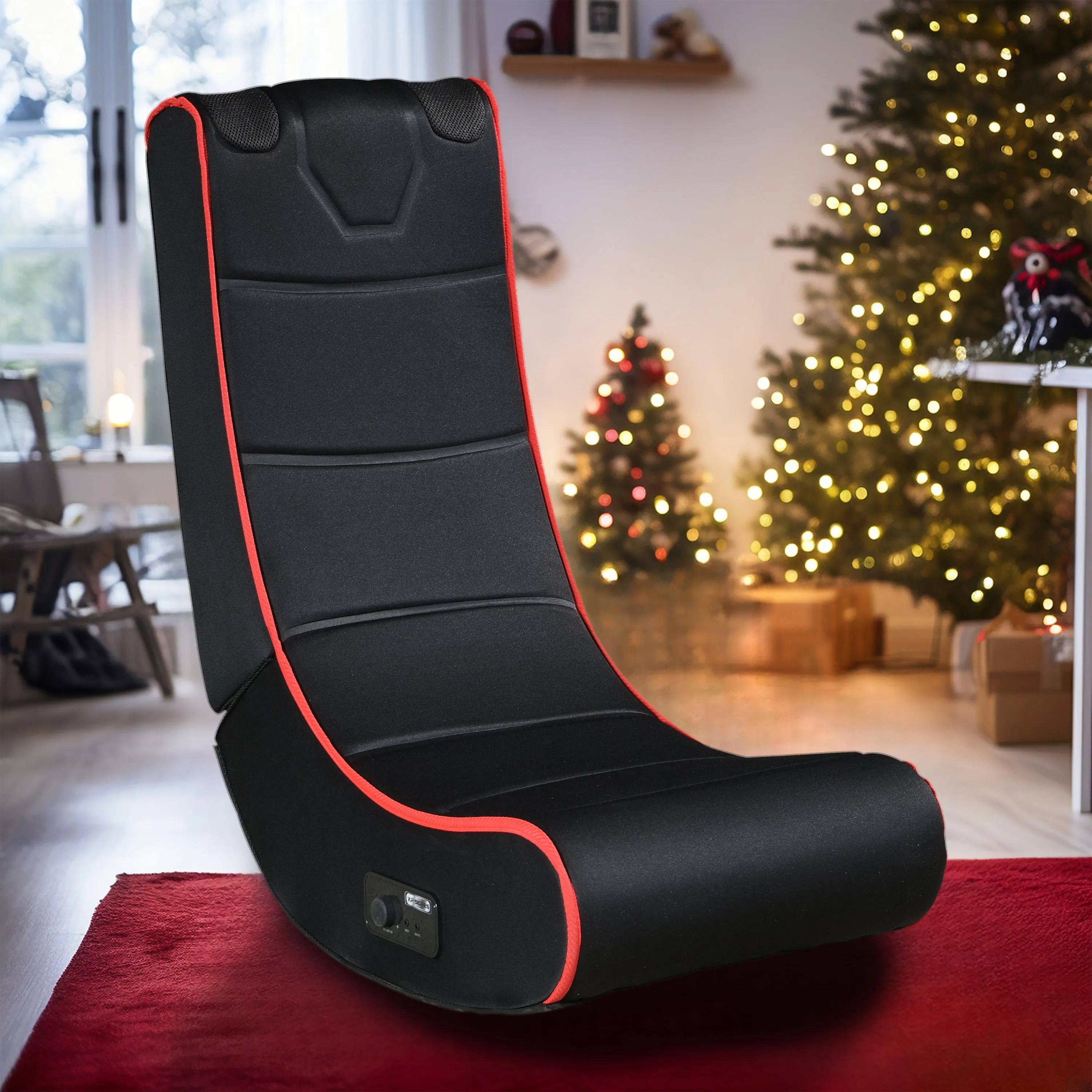 Rocco Foldable Gaming Chair - Black Red