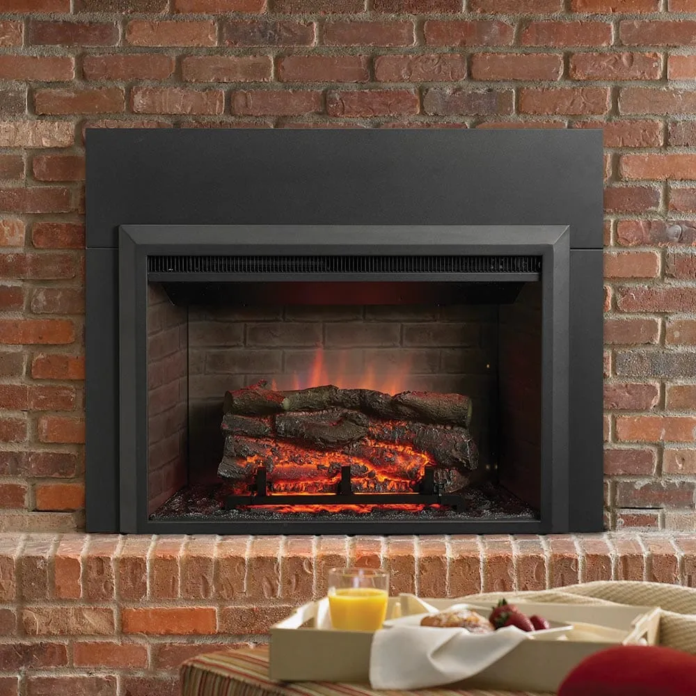 SimpliFire 32-In Built-In Electric Fireplace Insert with Small Surround Trim