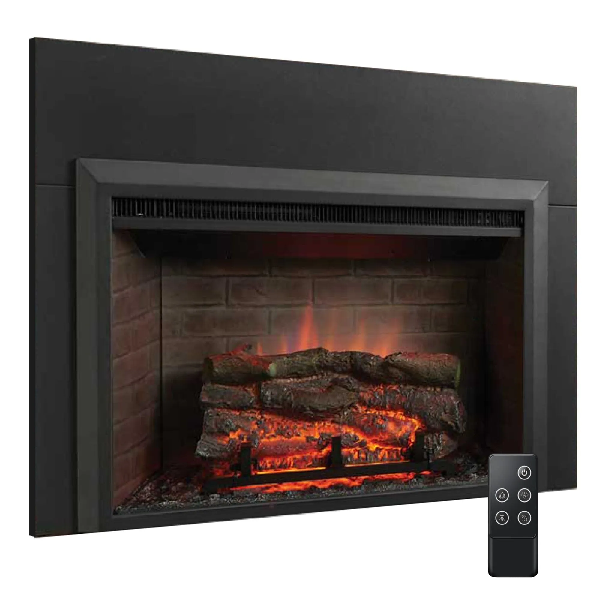 SimpliFire 32-In Built-In Electric Fireplace Insert with Small Surround Trim