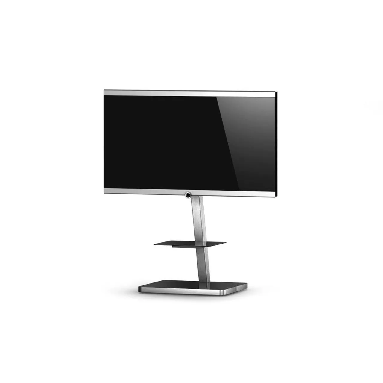 Sonorous PL-2710 Modern TV Floor Stand w/ Tempered Glass Shelf For TVs up to 65"
