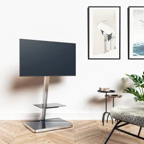 Sonorous PL-2710 Modern TV Floor Stand w/ Tempered Glass Shelf For TVs up to 65"
