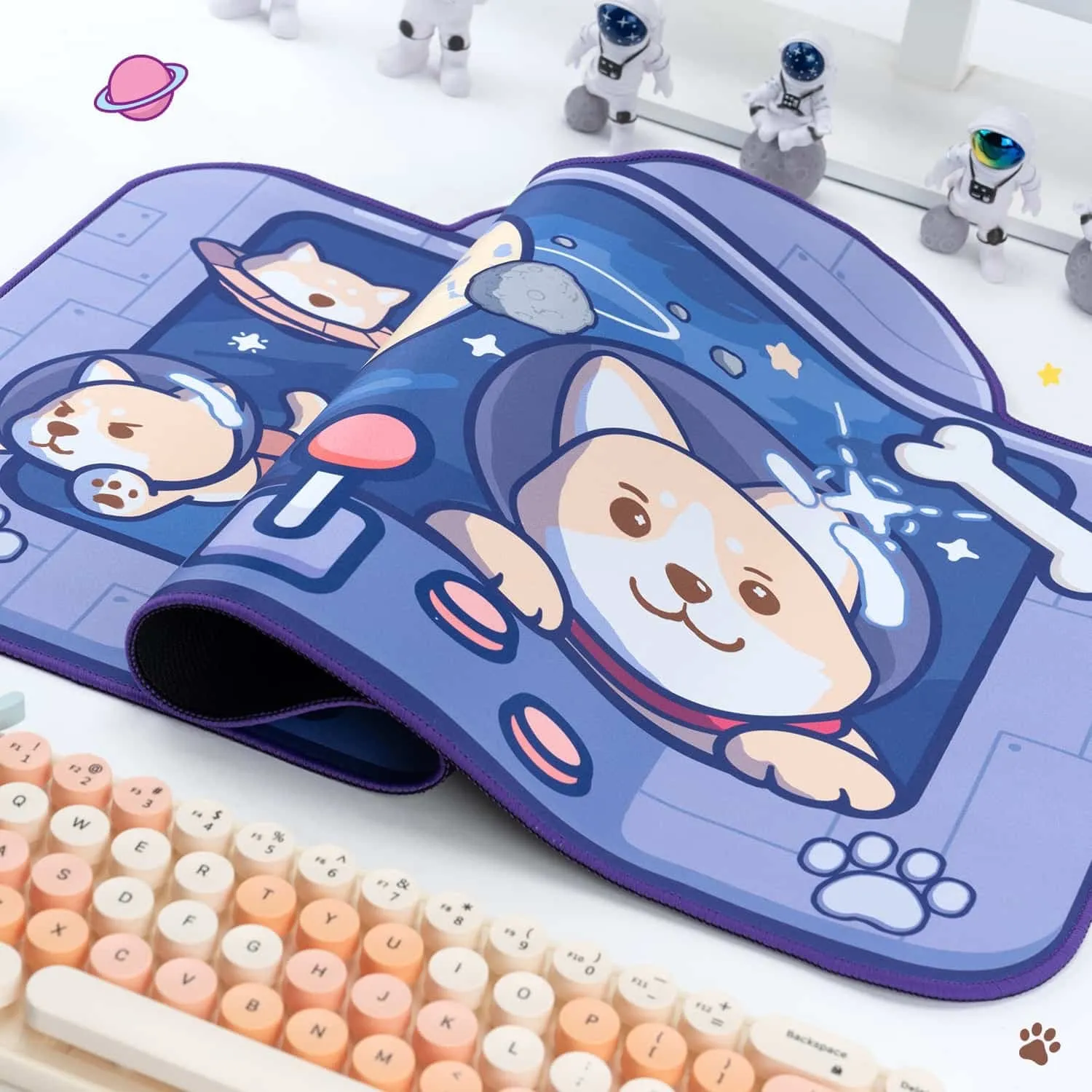 Space Dog Desk Mat Large Mouse Pad