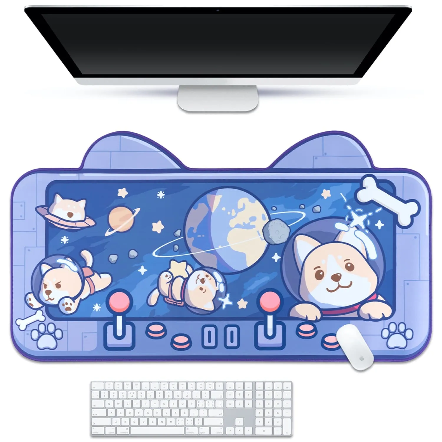 Space Dog Desk Mat Large Mouse Pad