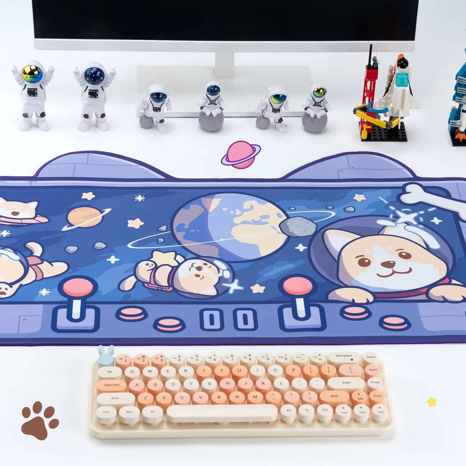 Space Dog Desk Mat Large Mouse Pad