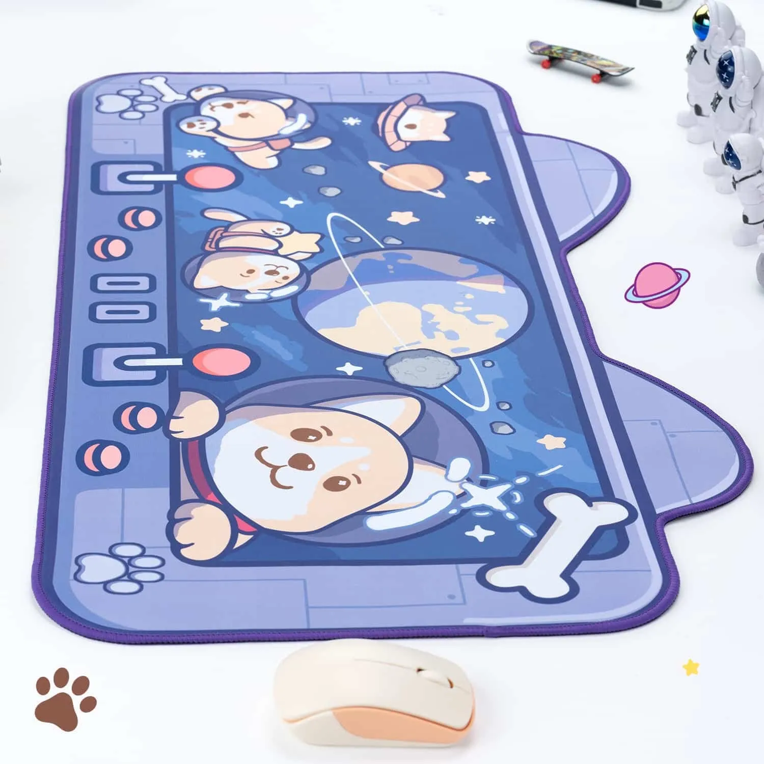 Space Dog Desk Mat Large Mouse Pad