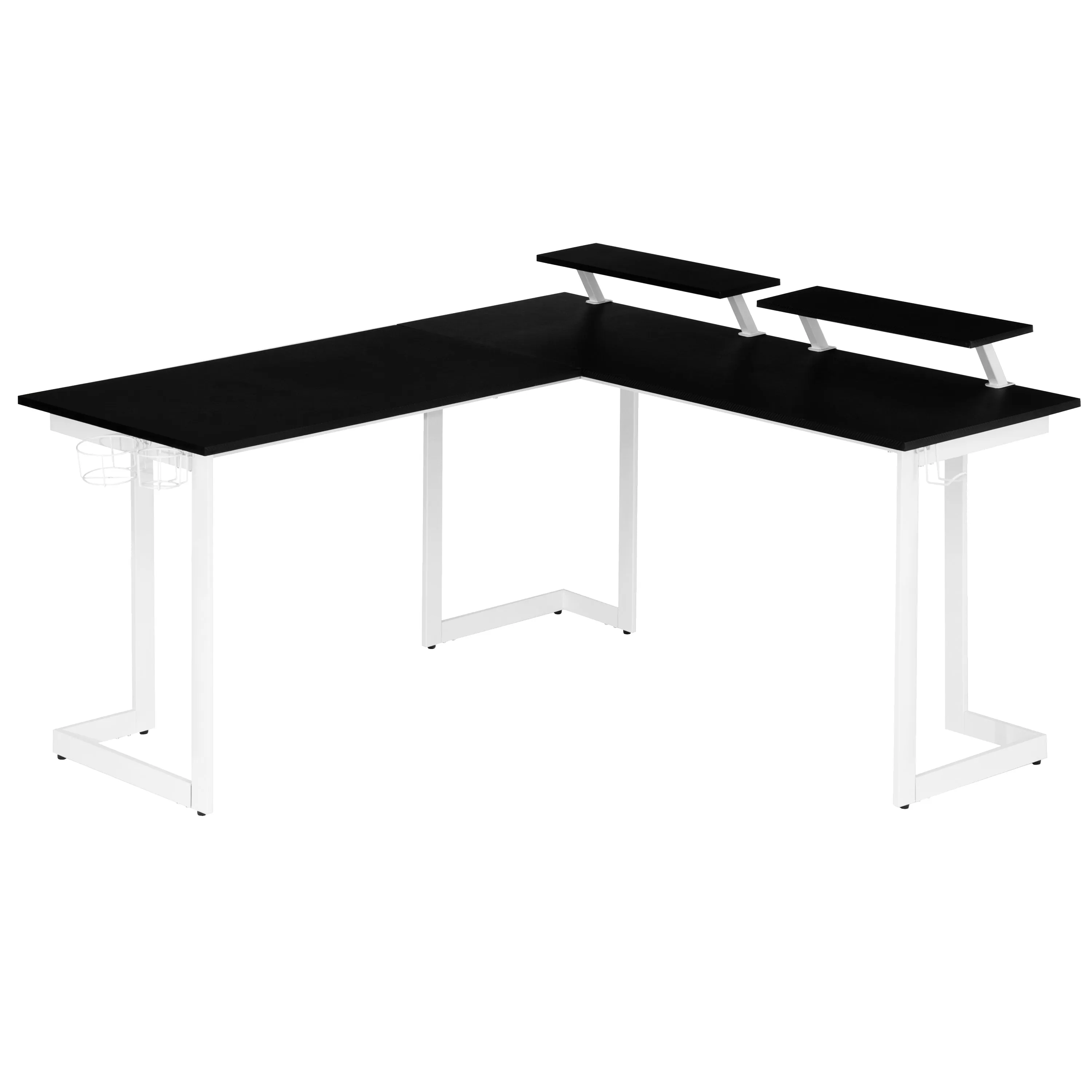 Sport Warrior L-Shaped Gaming Desk - White