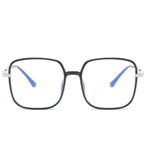 Star - Fashion Blue Light Blocking Computer Reading Gaming Glasses - Bright Black