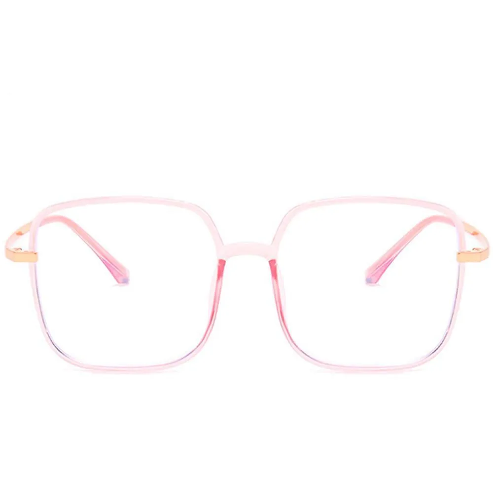 Star - Fashion Blue Light Blocking Computer Reading Gaming Glasses - Transparent Pink