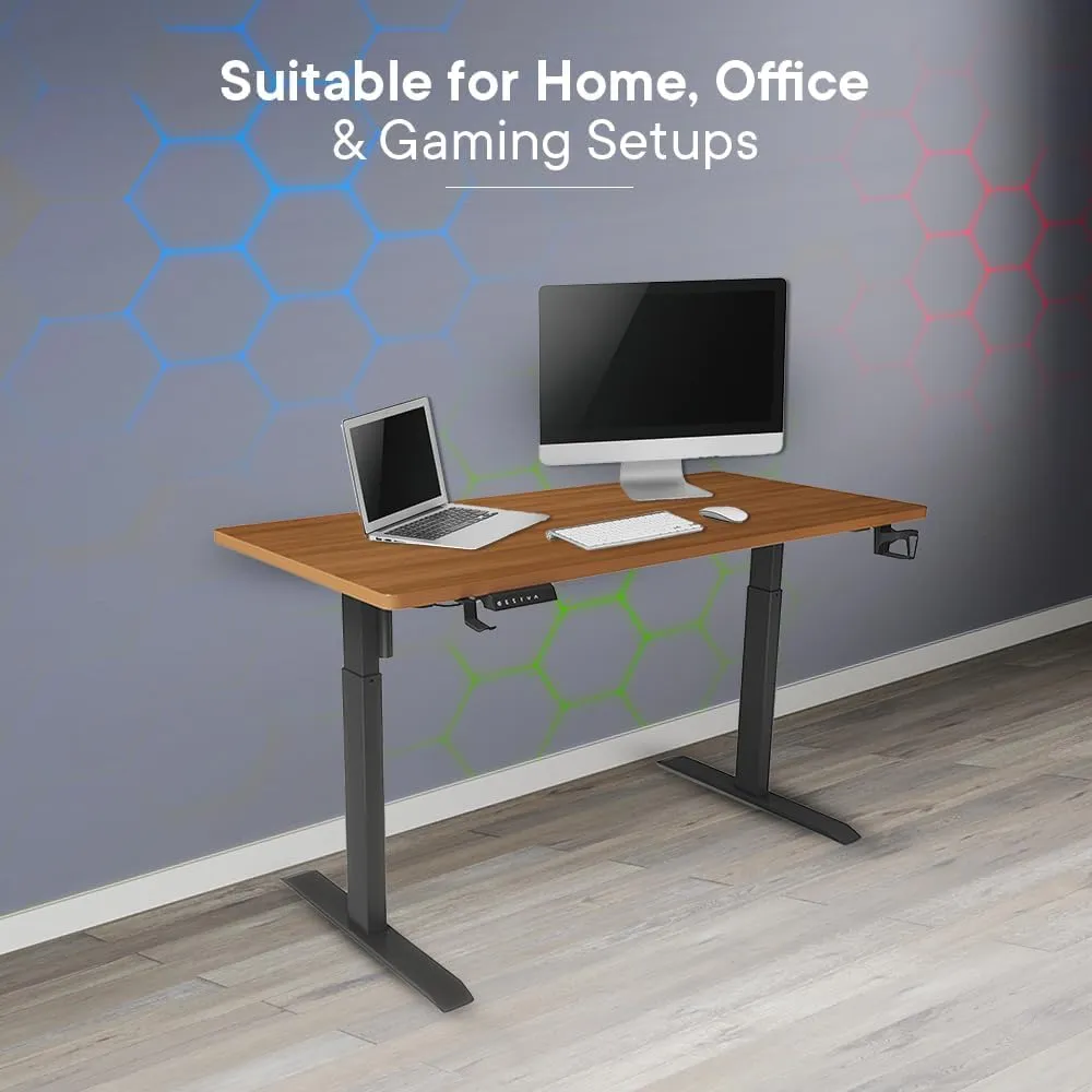 The Better Home Electric Standing Computer Desk Adjustable Height Table | Ergonomic Design, Personalized Workspace, Smart Controls, Sturdy Construction, Cable Management.