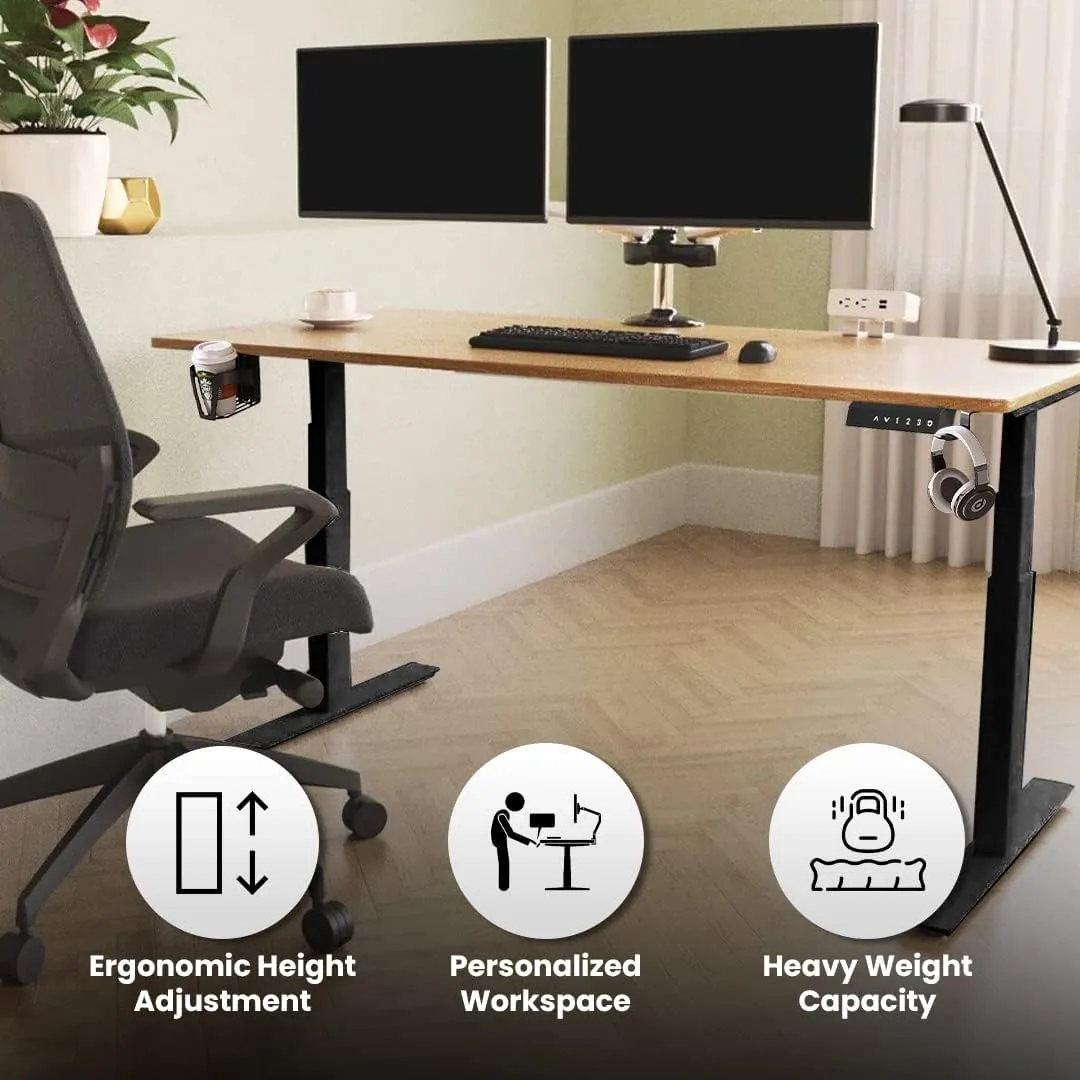 The Better Home Electric Standing Computer Desk Adjustable Height Table | Ergonomic Design, Personalized Workspace, Smart Controls, Sturdy Construction, Cable Management.
