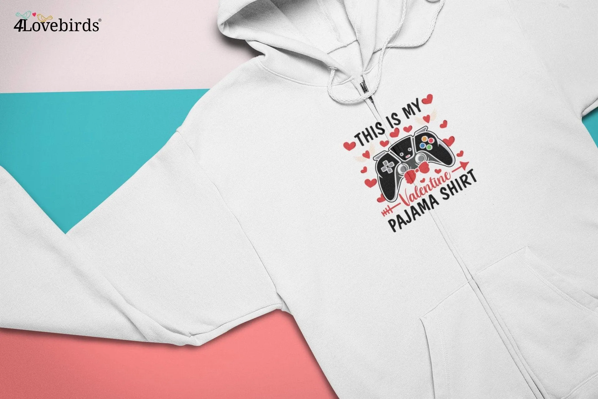 This is my valentine pajama shirt, Lovers T-shirt, Gift for Couple, Valentine Sweatshirt, Gaming Couple Longsleeve, Geek Couple Hoodie