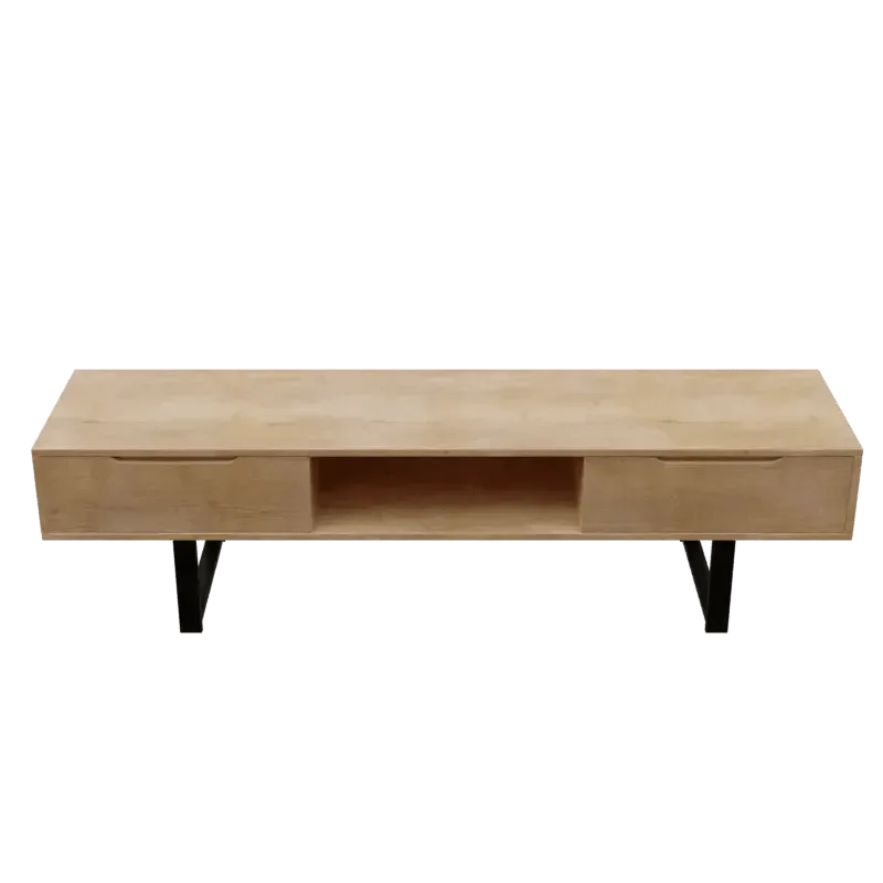 Thomas TV Unit With Storage Space in Large Size in Wooden Texture