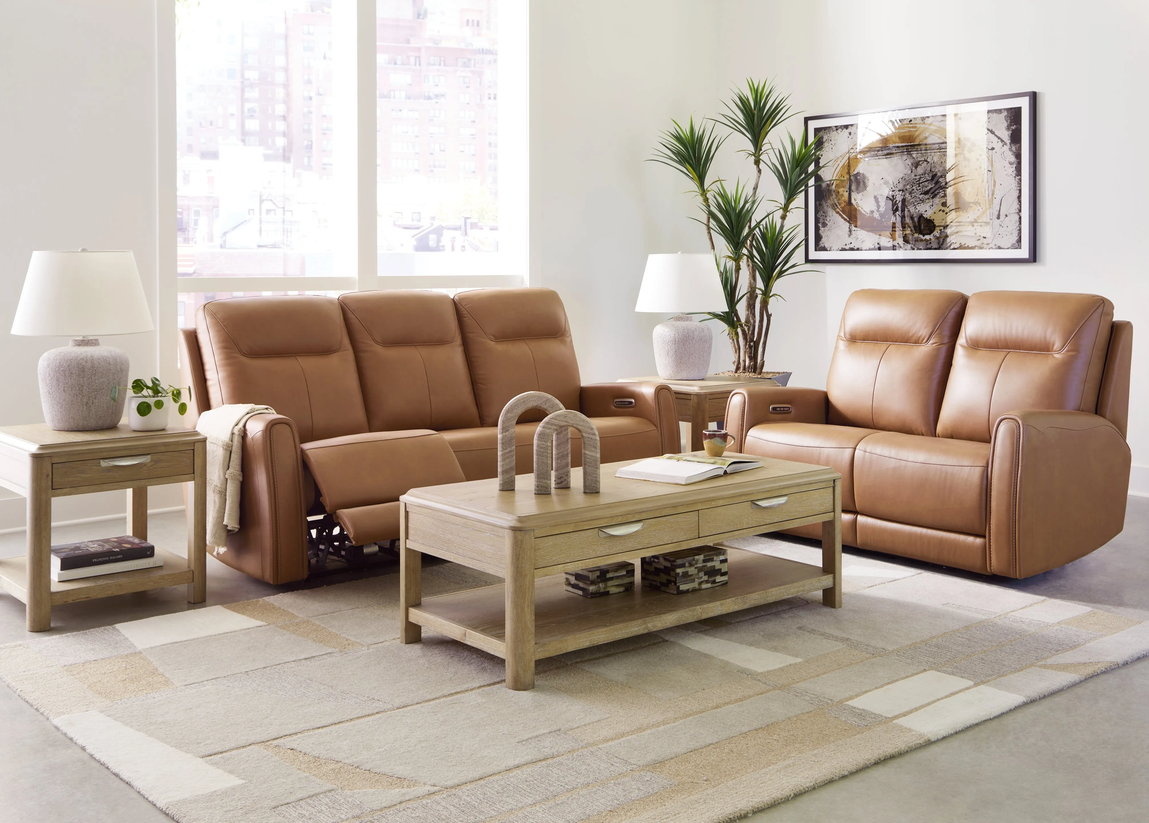 Tryanny Sofa and Loveseat in Butterscotch