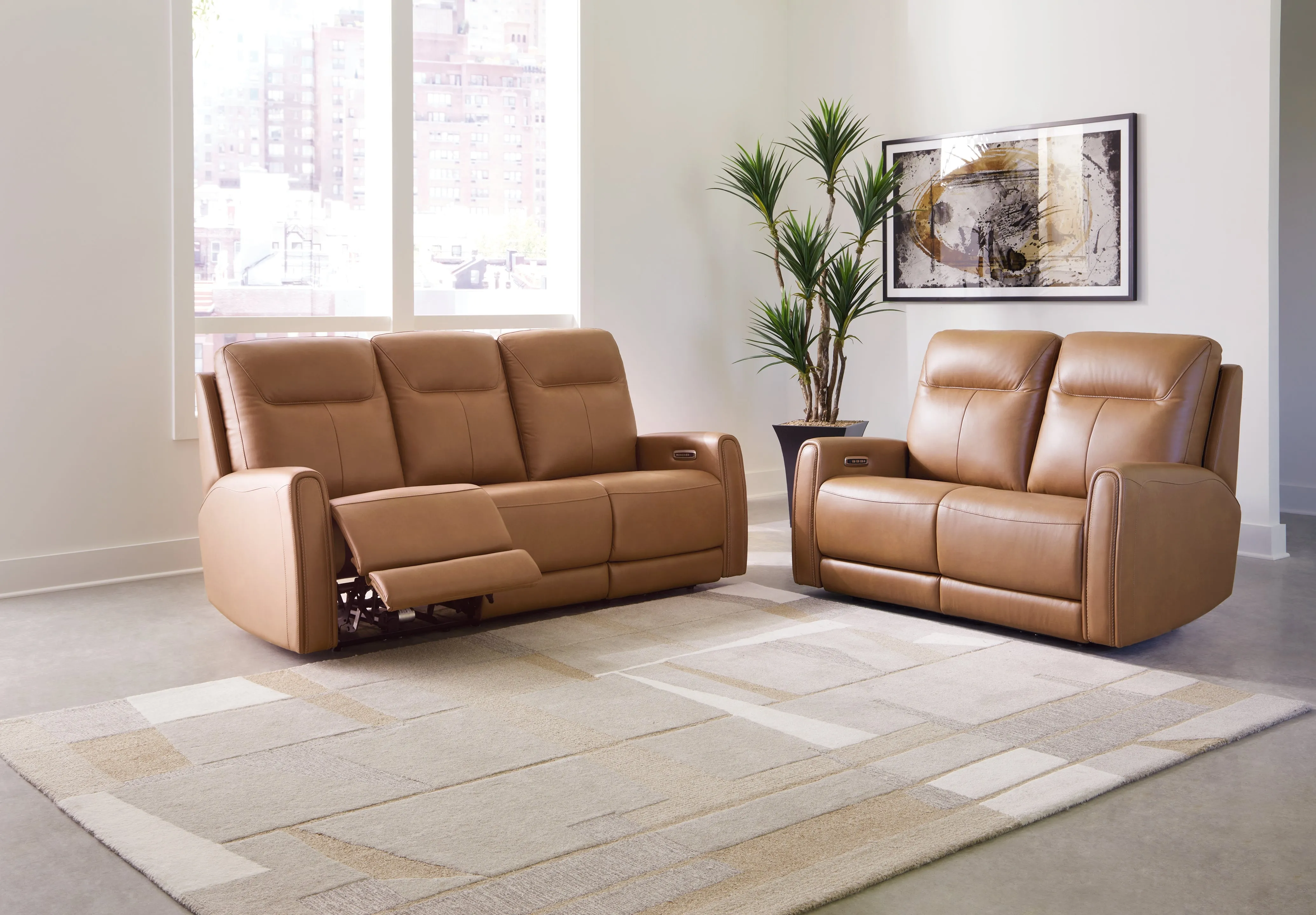 Tryanny Sofa and Loveseat in Butterscotch