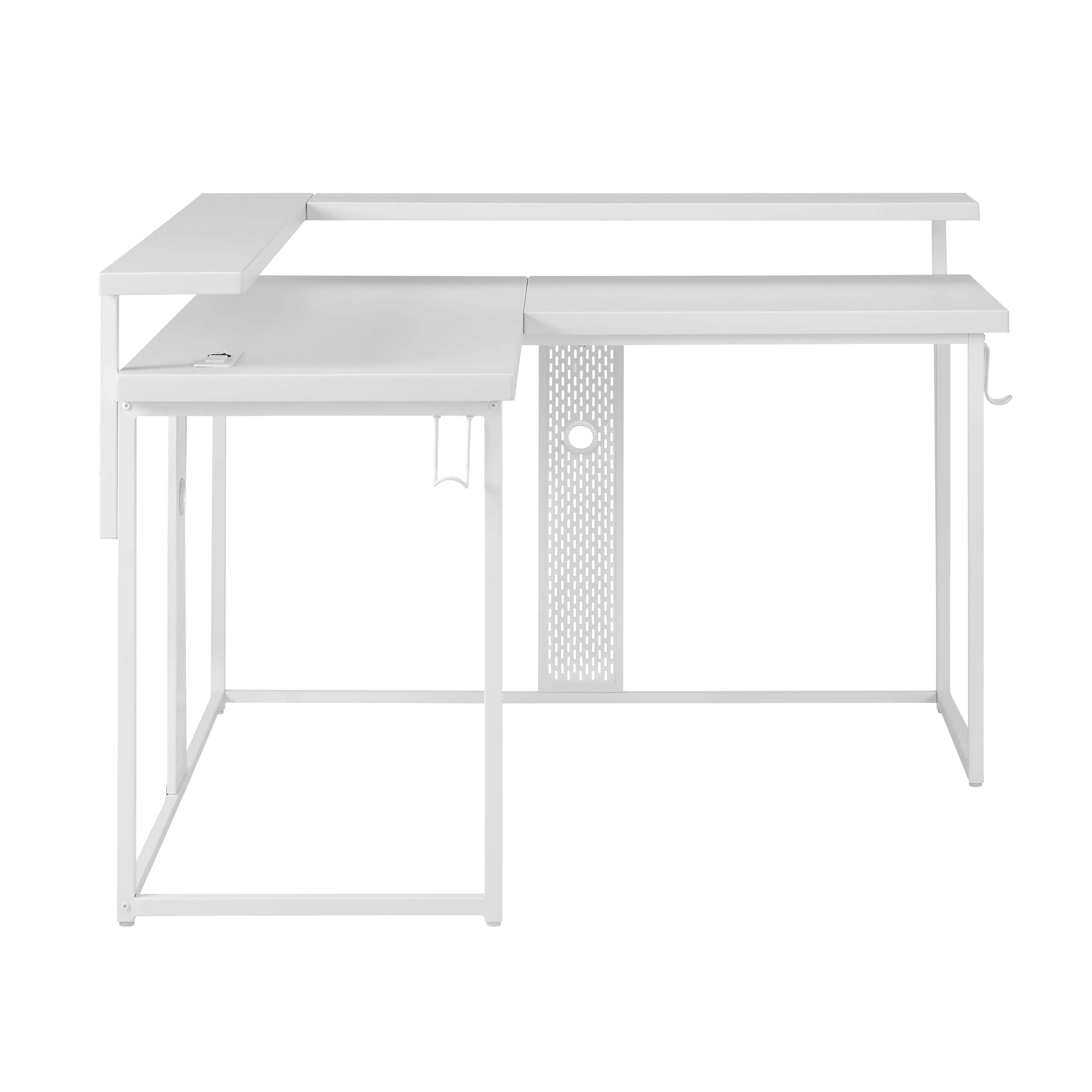 Vince L-Shape Gaming Desk - White